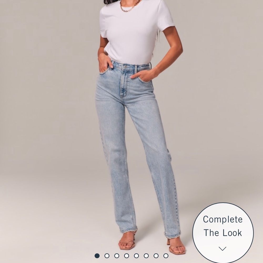 Abercrombie Curve love high rise 90s straight jean